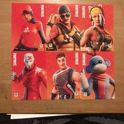 FORTNITE 6 CARD LOT OF ORANGE CARDS