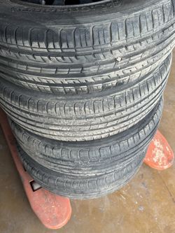 14” 4x100 Steel Wheels + Tires