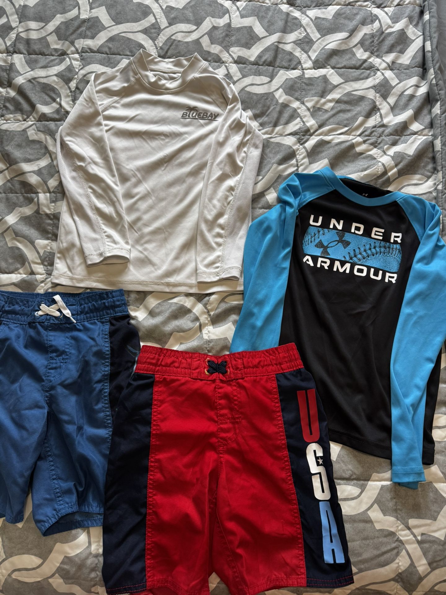 Kids Rash Guard And Boar Shorts(swimming)