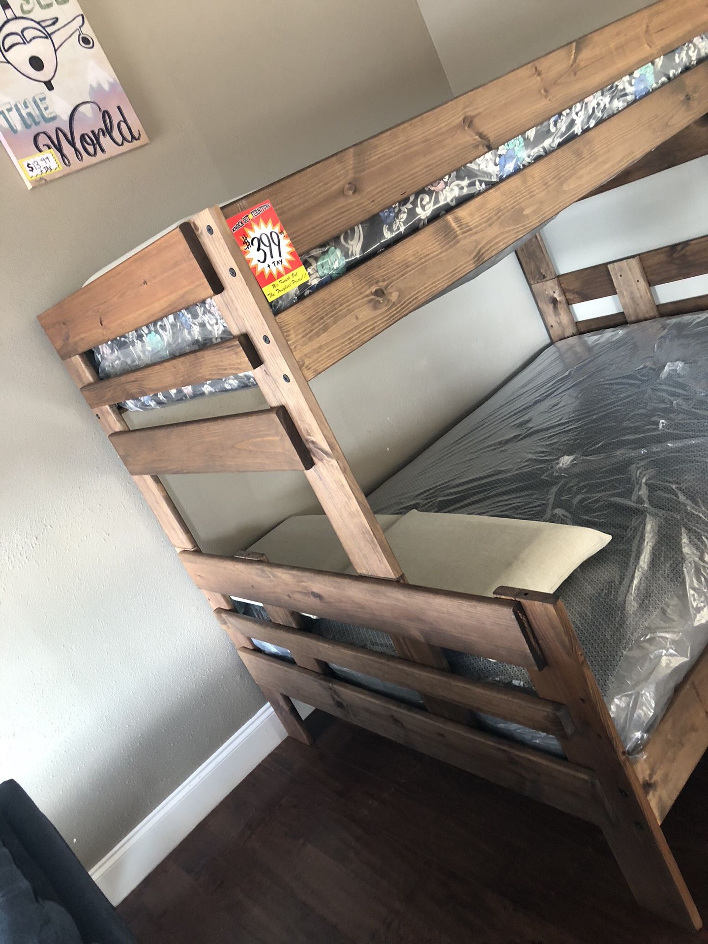 TWIN OVER FULL BUNKBED WOOD
