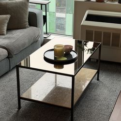 Mirror-Top Coffee Table