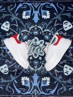 ALEXANDER MQUEEN WHITE/LUST RED SNEAKERS