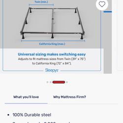 Mattress Firm Adjustable Bedframe (Twin-Cal King)