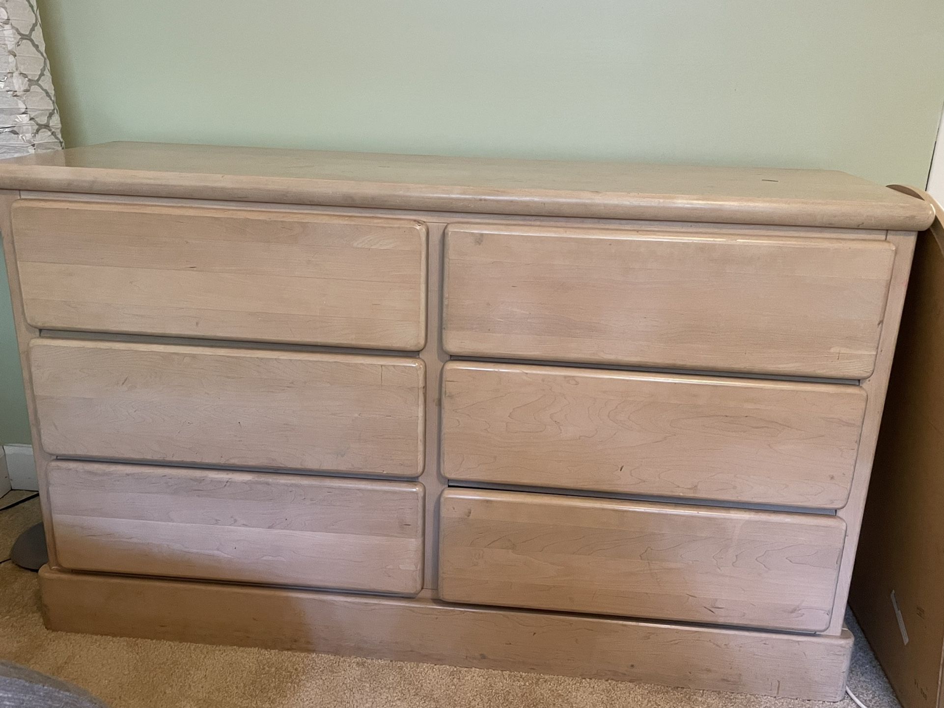 Juvenile Furniture, Double Dresser, Mirror, and Armoire.