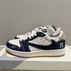 Size 7.5 Sexyyy Ahh Clean Pair Of Travis Scotttsss Khakiii Off Whiteee 