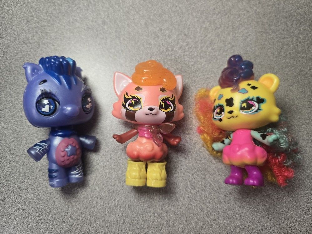 Cloudees Collectible Figure Pet Lot Of 3