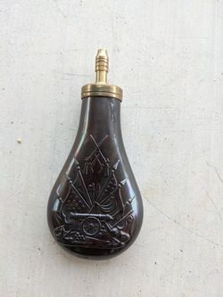 Vintage Black Powder Flask. Made In Italy