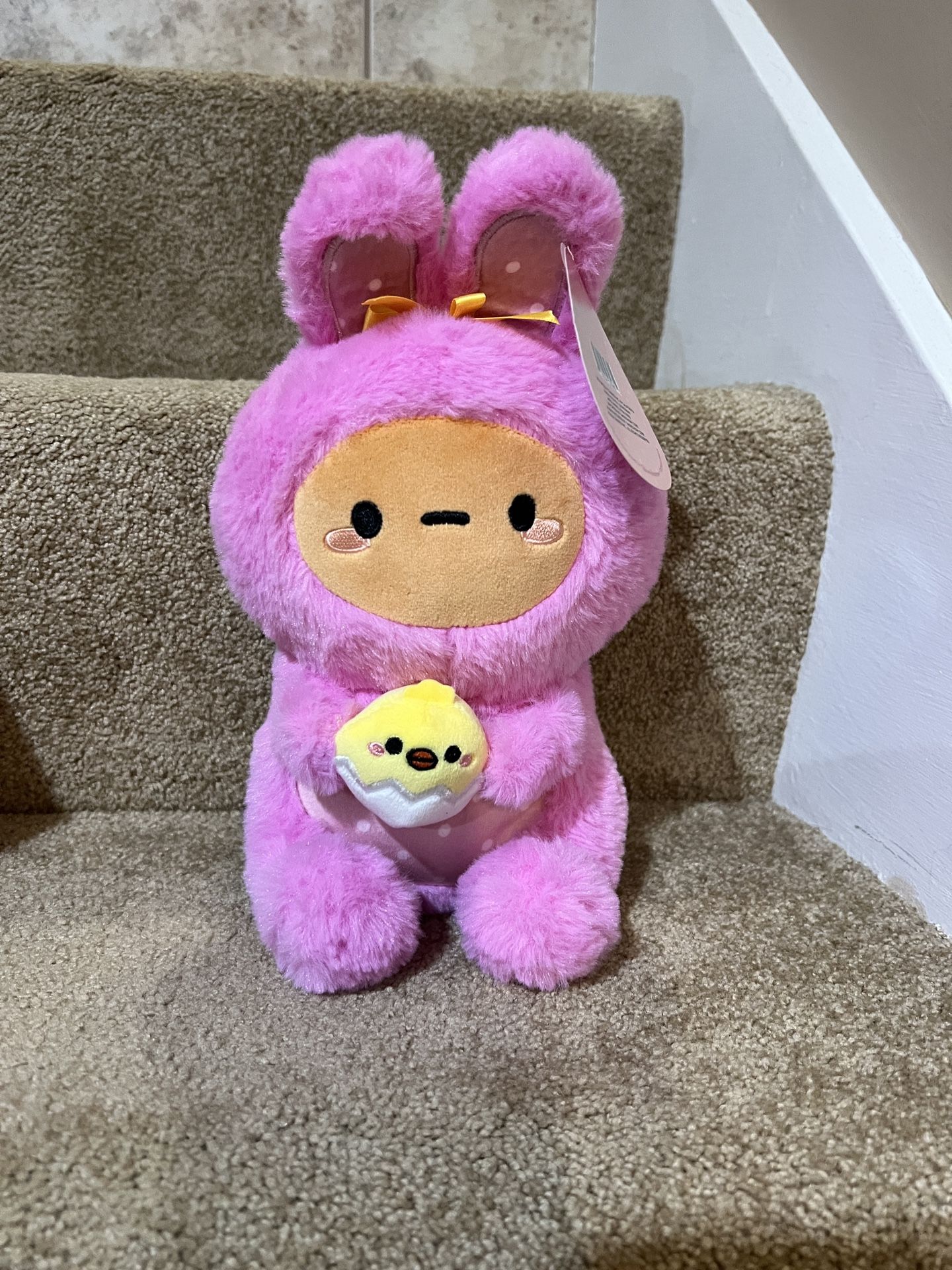 Smoko 12” Easter Tayto Bunny plush Stuffed Animal Pink