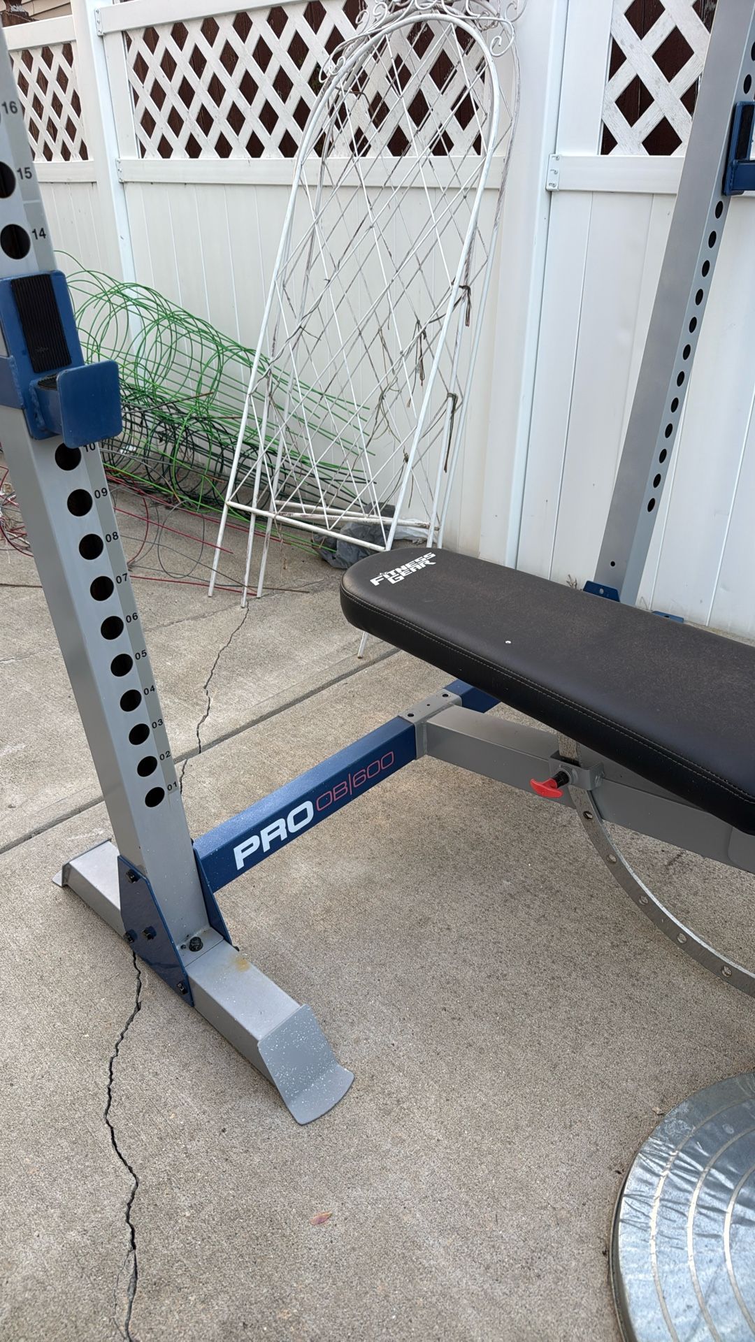 Selling Bench, Weights, Treadmill And Tricep Pull Down Machine
