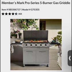 Member's Mark Pro-Series 5-Burner Gas Griddle