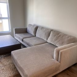 Light Grey L Shape Couch 