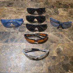  7 Motor Cycle Clears, Shades (LOT)