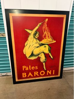 Pates Baroni wood frame art picture