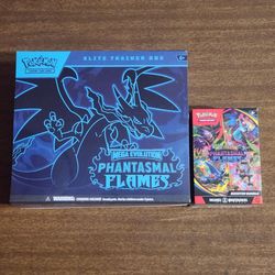 Pokemon Cards Mega Evolution Phantasmal Flames Elite Trainer Box and Booster Bundle