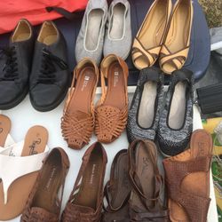 Nice leather shoes size 7 only five to $10 each firm