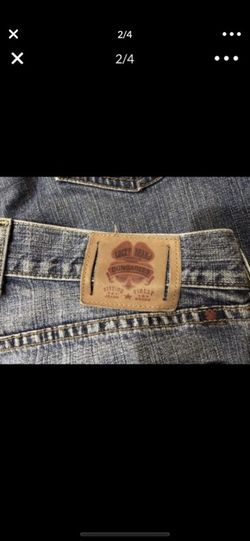 Lucky Brand jeans top pair is size 8 or 29 middle and bottom pair are size 6 or 28 $10 each All have an inseam of 31 inches