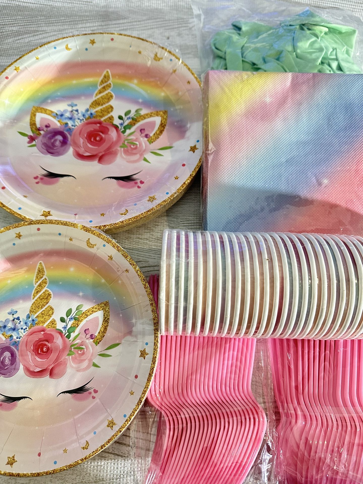 Unicorn Birthday Party Supply Supplies Lot