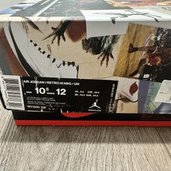 Air Jordan 1 Retro High Union Los Angeles Black Toe Size 10.5