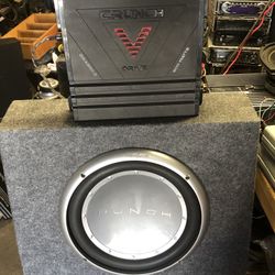 12 Inch Rockford Fosgate P2 Sub With Crunch 800 Watts Amplifier 