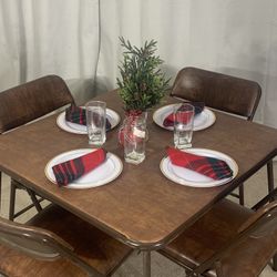 Folding Table With 4 Chairs 