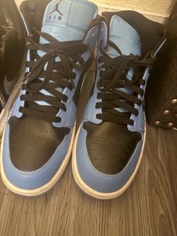 Air Jordan 1 Mid Blue Black Sneakers
