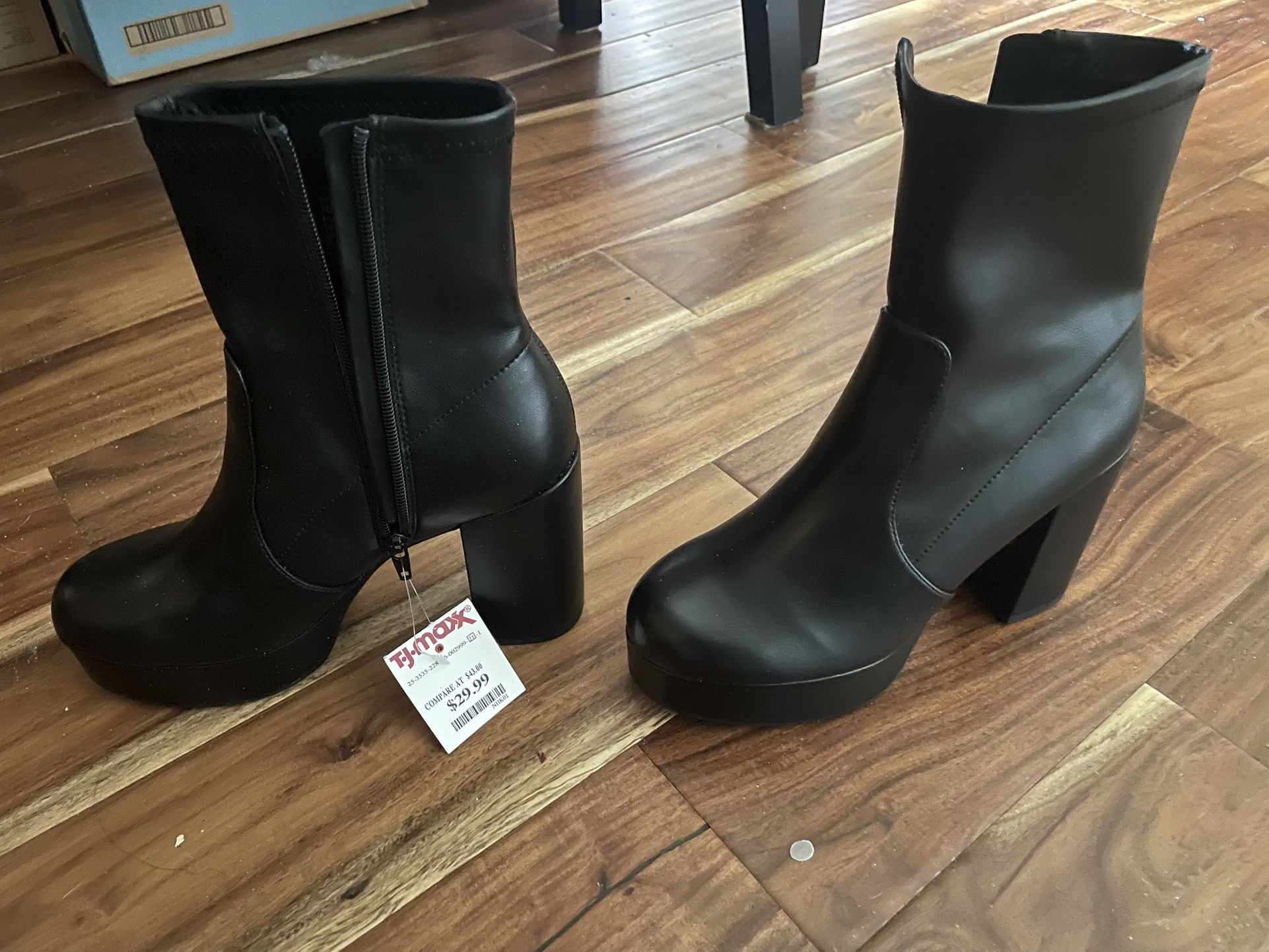 Black Platform Boots, Size 7, Yours For $29.99 OBO!!