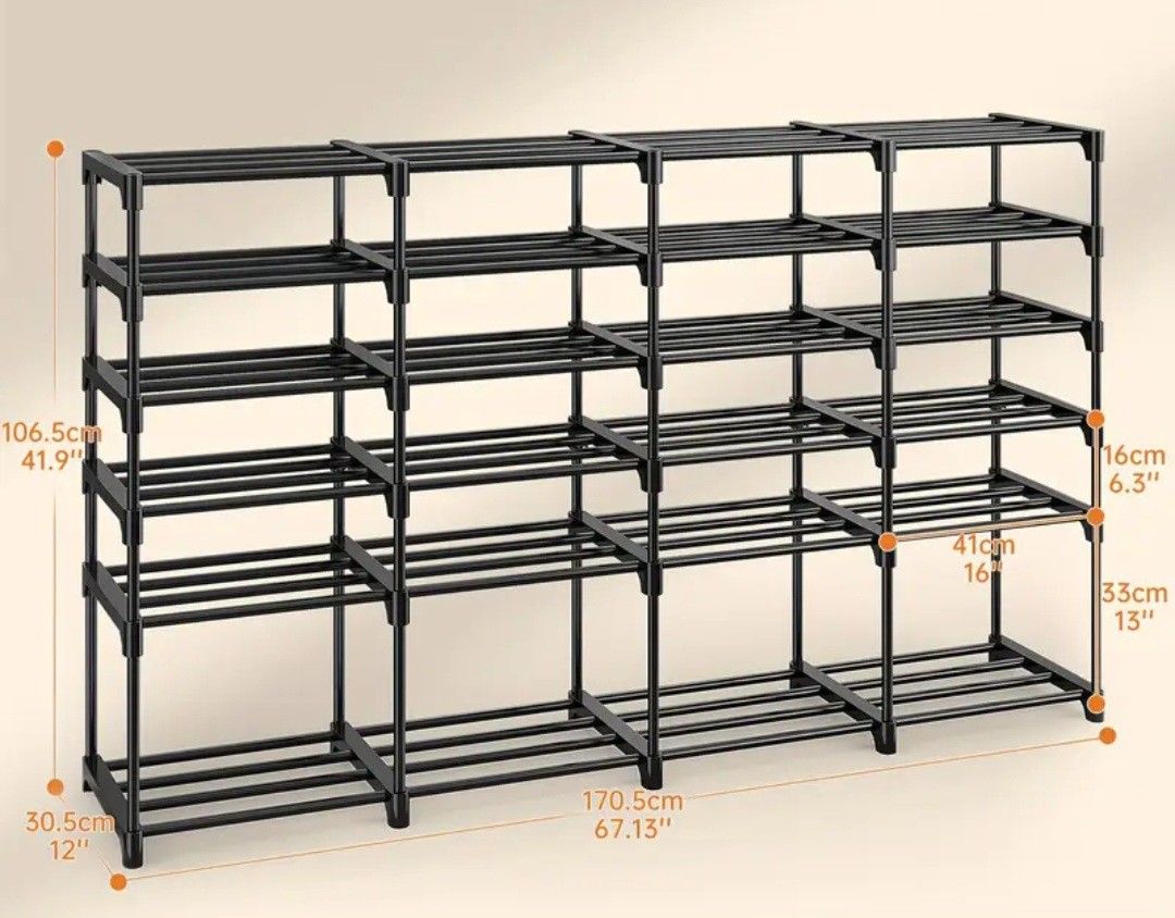 Super Spacious Metal Shoe Rack