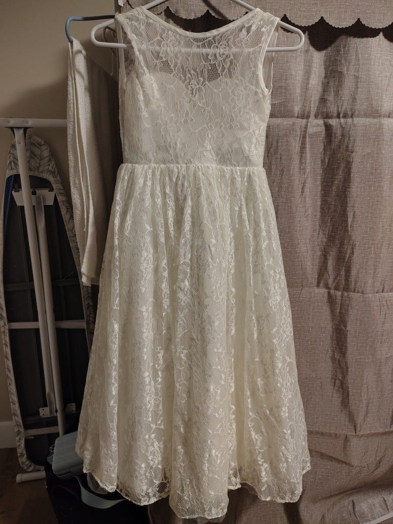 White Dress For Kids 8-12 Years old small