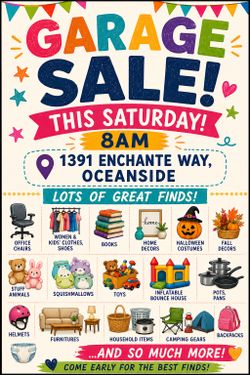 Garage SALE Saturday 09/05