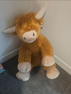 Build a Bear- Large Highland Cow Stuffed Plush Toy