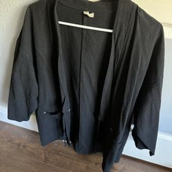 Men's Haori Japanese Streetwear Cardigan Sz M/L