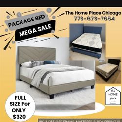 Brand New Full Bed Frame With Mattress & Box Spring For Only $320 🚨 Ready For Delivery Today 🚨 