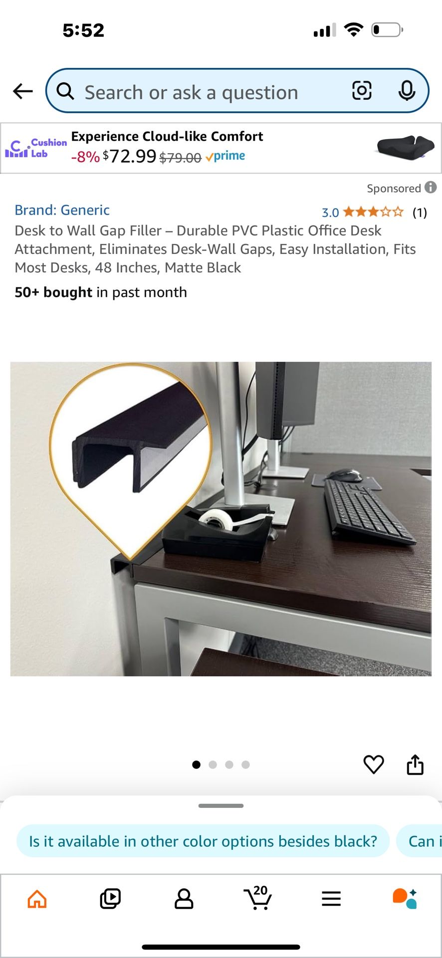 Gap Wall To Desk Filler