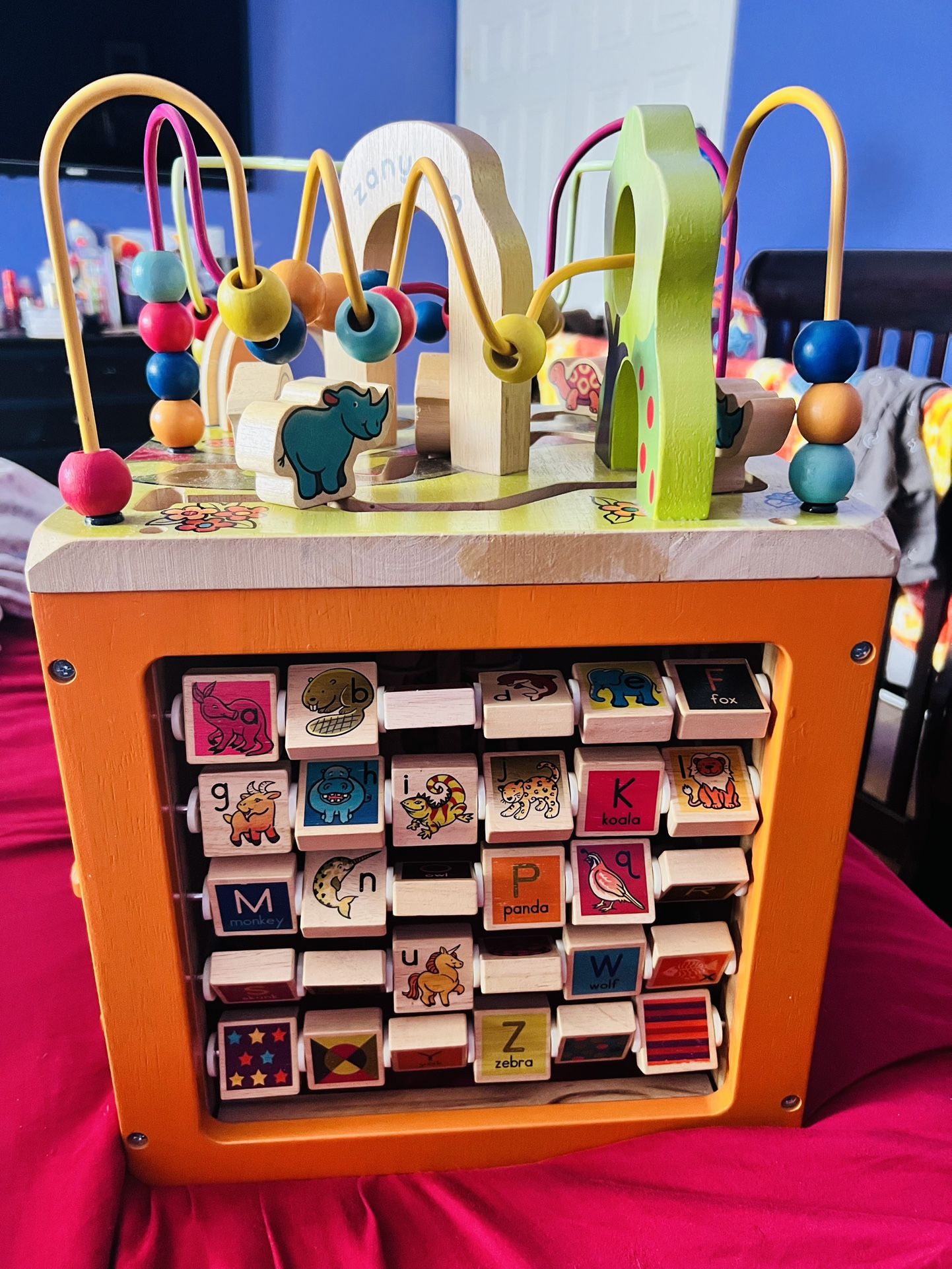 B Toys Wooden Activity Cube