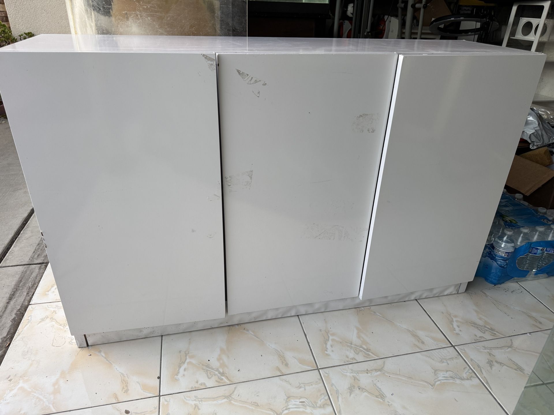 White Cabinet Size 48” X 13” X 30”