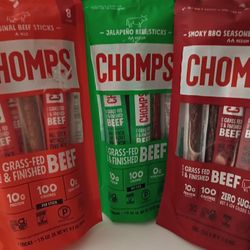 3 Pack Of Chomps Jerky 