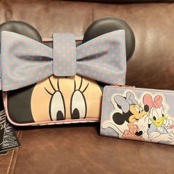 Minnie Mouse Crossbody Bag And Matching Wallet 