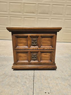 Vintage Wood Nightstand