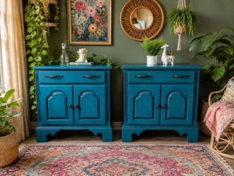 Teal Ethan Allen Nightstands