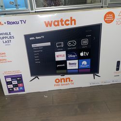 onn. 43” Class FHD (1080P) LED Roku Smart TV 