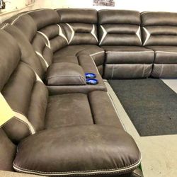 Power Sectional Couch 4 Piece Sectional Couch 💛$39 Down Payment with Financing ⭐ 90 Days same as cash