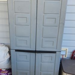 65" Tall Plastic Storage Cabinet