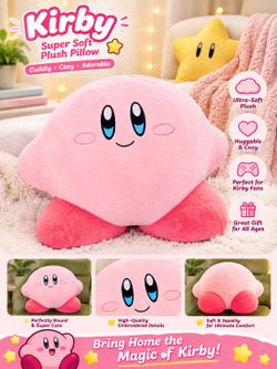 HUGE Kirby Plush – Giant Super Soft Kirby Stuffed Animal (Approx. 3 Feet!)