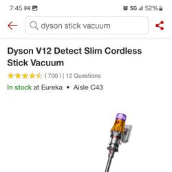 Dyson V12 Detect Slim Cordless
Stick Vacuum