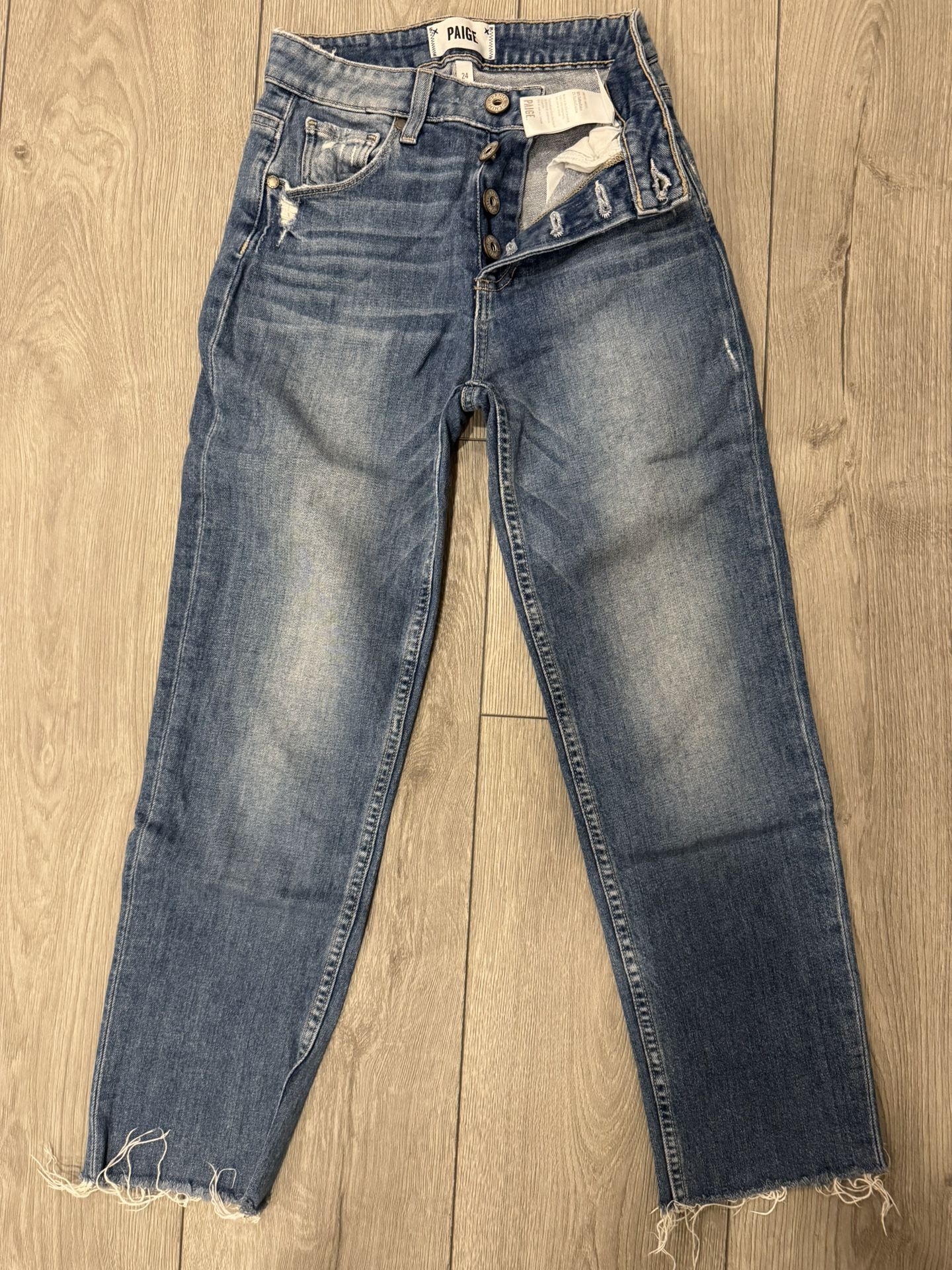 Paige High Rise Sarah Straight Jeans Pre-owned