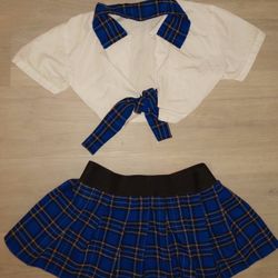 School Girl Costume BLUE