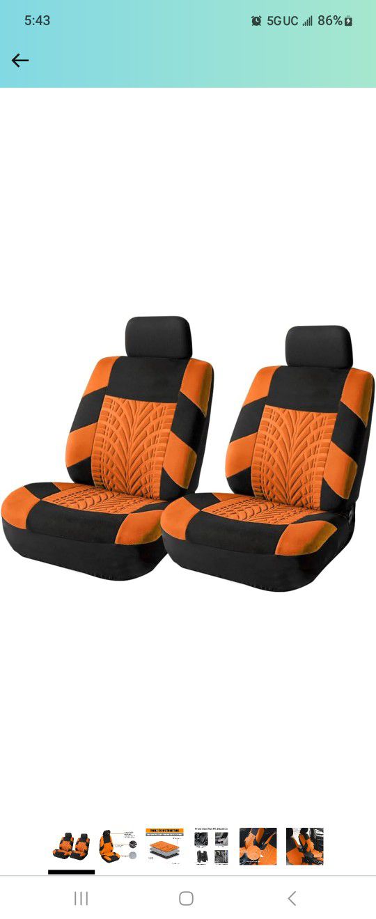 2PCS Car Seat Covers for Front Seats, Breathable Waterproof Polyester Split Automotive Cushion Cover, Vehicle Seat Protectors Driver Interior Accessor
