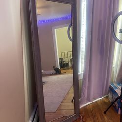 27x70 Full Length Wood Grey Mirror