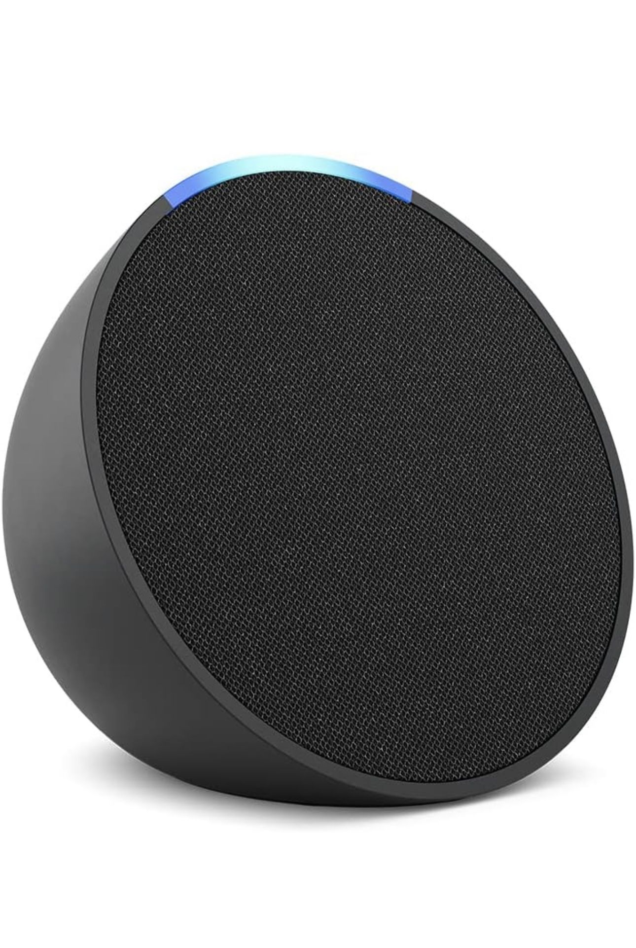 Amazon Echo Pop | Alexa fits in anywhere: bedroom, living room, bathroom, office, and small spaces | Charcoal