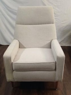 Off White Modern Style Armchair 